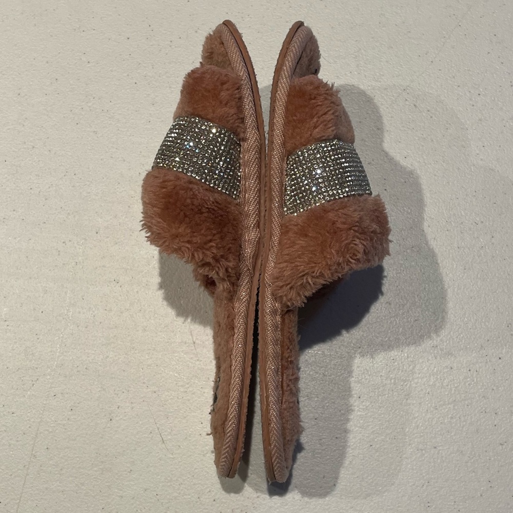 Pink Rhinestone Slippers Size Large - Picture 4 of 8